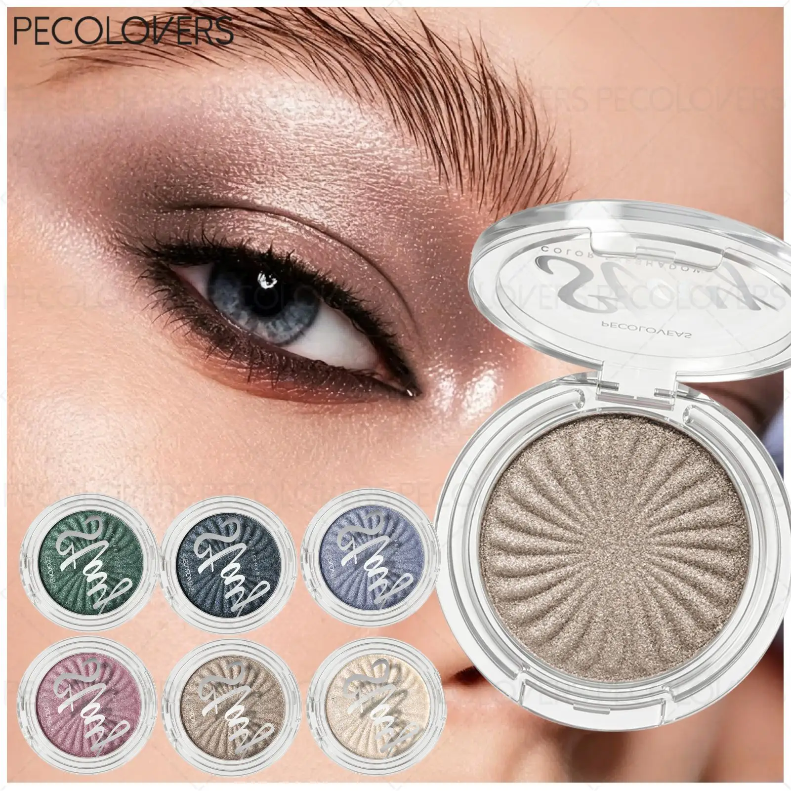 1PC Monochrome Highlighter Lidschatten – feines Puder, hohe Farbwiedergabe, langlebig, wasserfest und schweißfest
