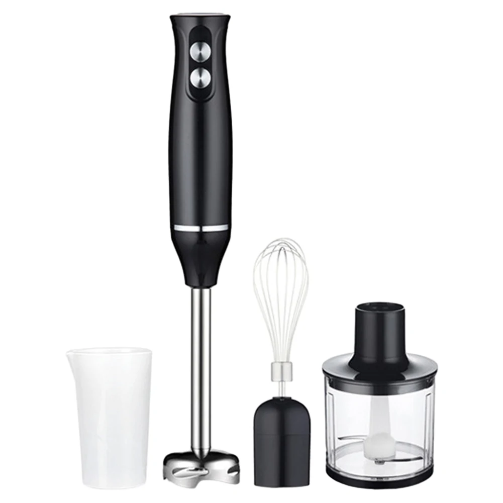 500W Handheld Immersion Blender 500ml Processor 4-In-1 Stainless Steel Blades Egg Whisk Whisk Juicer Electric Hand Blender Set