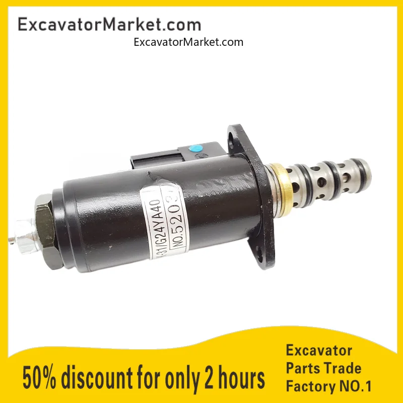 For SK 200 210 250 260 330 350-6E/8 rotary brake solenoid valve excavator accessories Excavator Accessories