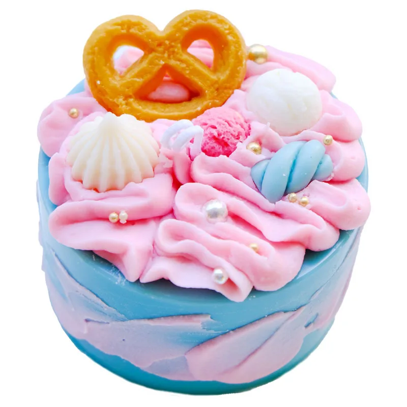 Biscuit Cake Shape Contrasting Color Handmade Scented Cake Candle