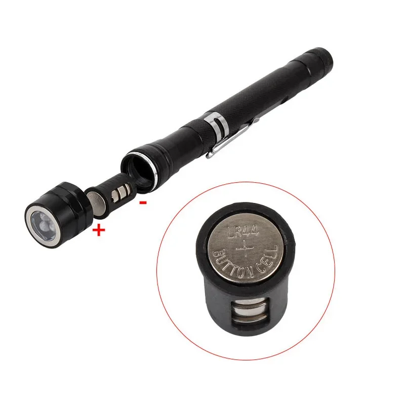 360 derece esnek LED el feneri manyetize kafa teleskopik 3 LED Torch fener manyetik toplama aracı lamba ışığı