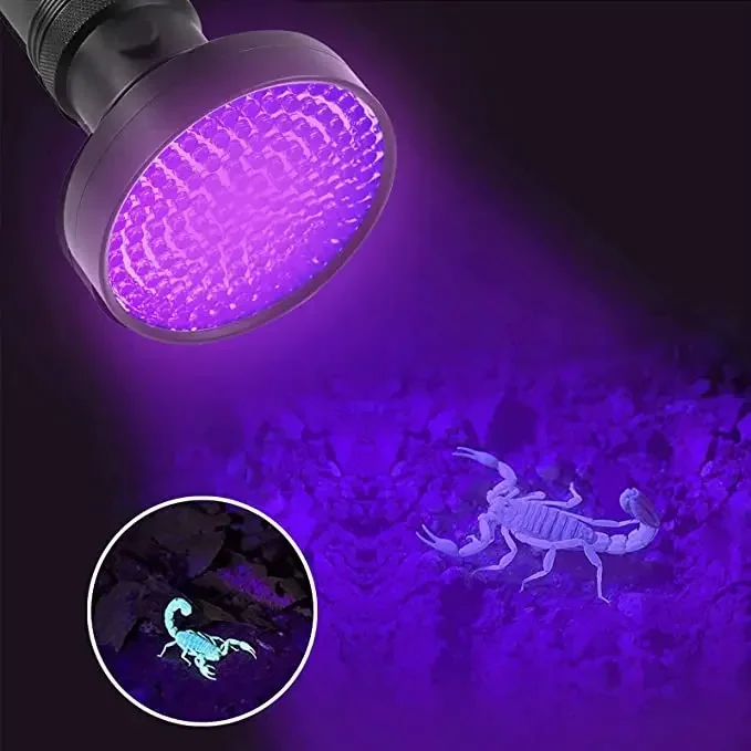 Portable UV Flashlight 395nm Black Light Pocket Dogs Urine Detector Handheld UV Torch for Dry Stains and Scorpion Hunting