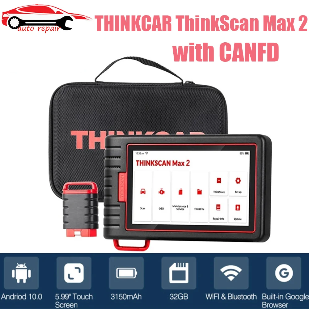 

Free shipping ThinkCar THINKSCAN Thinktool Max Max 2 ALL System AF DPF IMMO 28 Reset ECU Coding OBD2 Scanner CANFD Protocol Max2