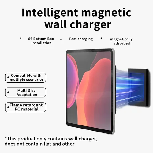 Imagen 1 del producto Cargador inalámbrico montado en la pared para tableta magnética, toma de carga de pared, soporte magnético para Ipad, tableta Universal para Android