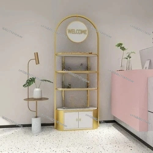 Cosmetics Display Cabinet Beauty  Nail Beauty Product Cabinet Shelf Skin Care Products Display Rack Barber Shop Showcase
