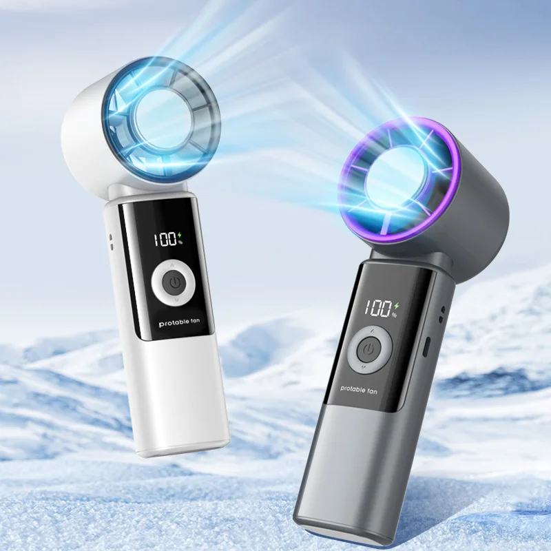 Type-C Rechargeable Portable Mini Cool Blower 199 Speeds Adjustable Personal Cool Fans 90 Degree Foldable Design for Camping