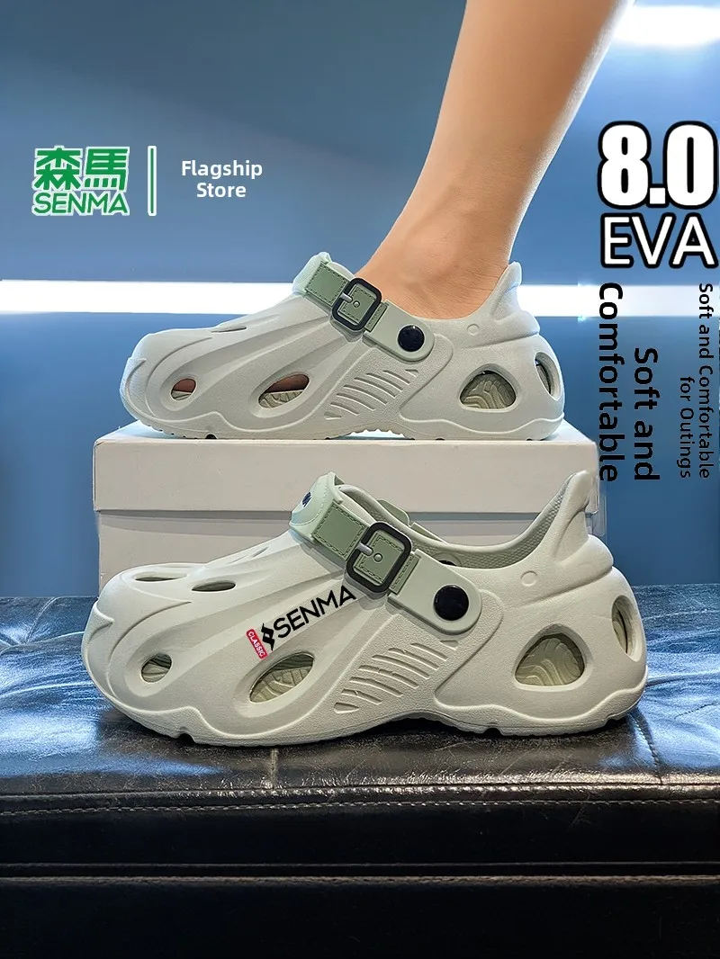 

Мужские летние спортивные сандалии на открытом воздухе Thi Bot, противоскользящие, с контролем запаха Beach oes, удобные дышащие сабо из ЭВА без шнуровки...