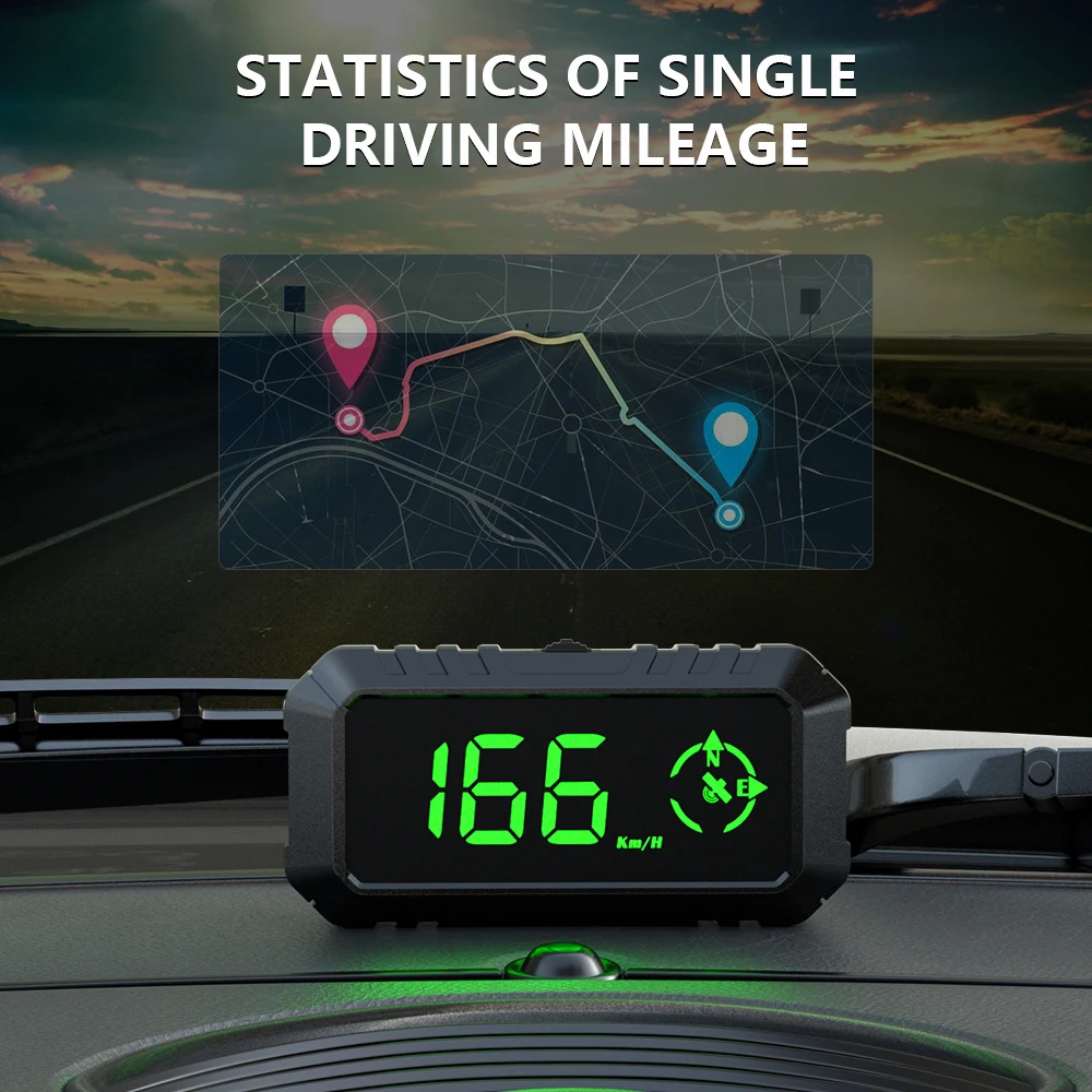 G7 Digital tachimetro Car Head Up Display GPS HUD Big Font Plug and Play Over Speed Alarm Meter accessori Auto per tutte le Auto