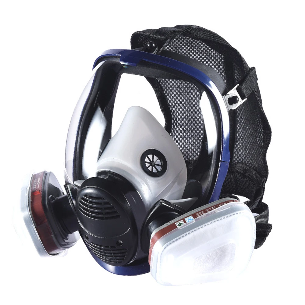 6800 7 in 1 Chemical Mask Gas Mask Dustproof Respirator Paint Pesticide Spray Silicone Full Face Filters for Laboratory Welding