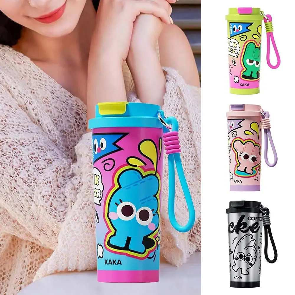 

Durable 500ml Coffee Cup 316 Stainless Steel Cartoon Water Cup KaKa Gesture Large Capacity Insulated Cup