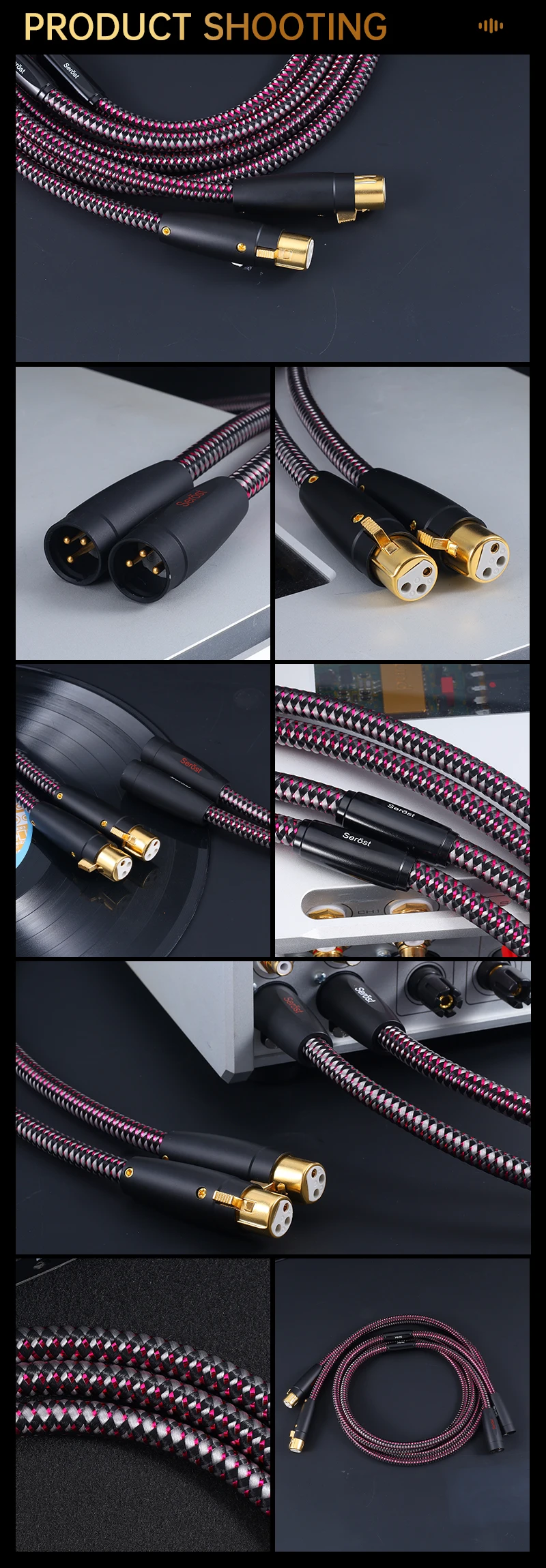 Serost HIFI Einkristall-Kupfer OCC XLR Buchse auf Stecker Symmetrisches Audiokabel für Heimkino CD DAC Verstärker Lautsprecher HiFi – Detail 9