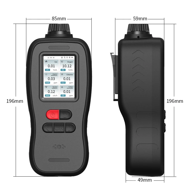 Detector multigas portátil tipo bomba LSJ SEED-MG.