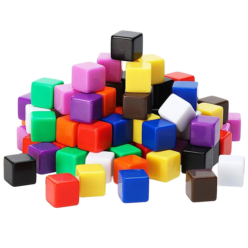 

20PCS Blank Dice 16MM Counting Cubes Math Manipulatives Kids Learning Resources Educational Toys Juegos Didácticos Para Niños