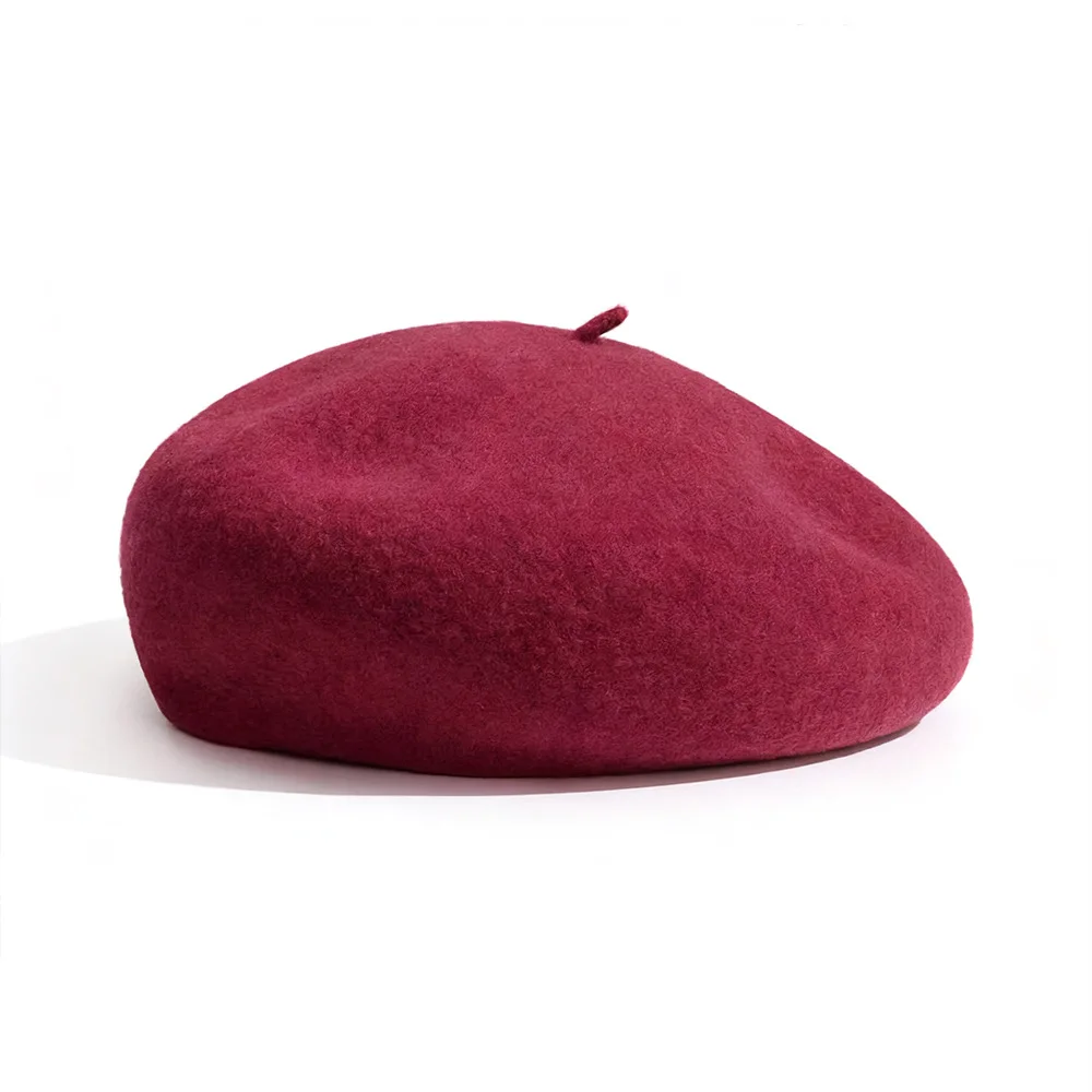 

Best-Selling 2025 100% Wool Beret for Women - Winter Fall Versatile Artist Hat, High-Quality Felted Wool Cap