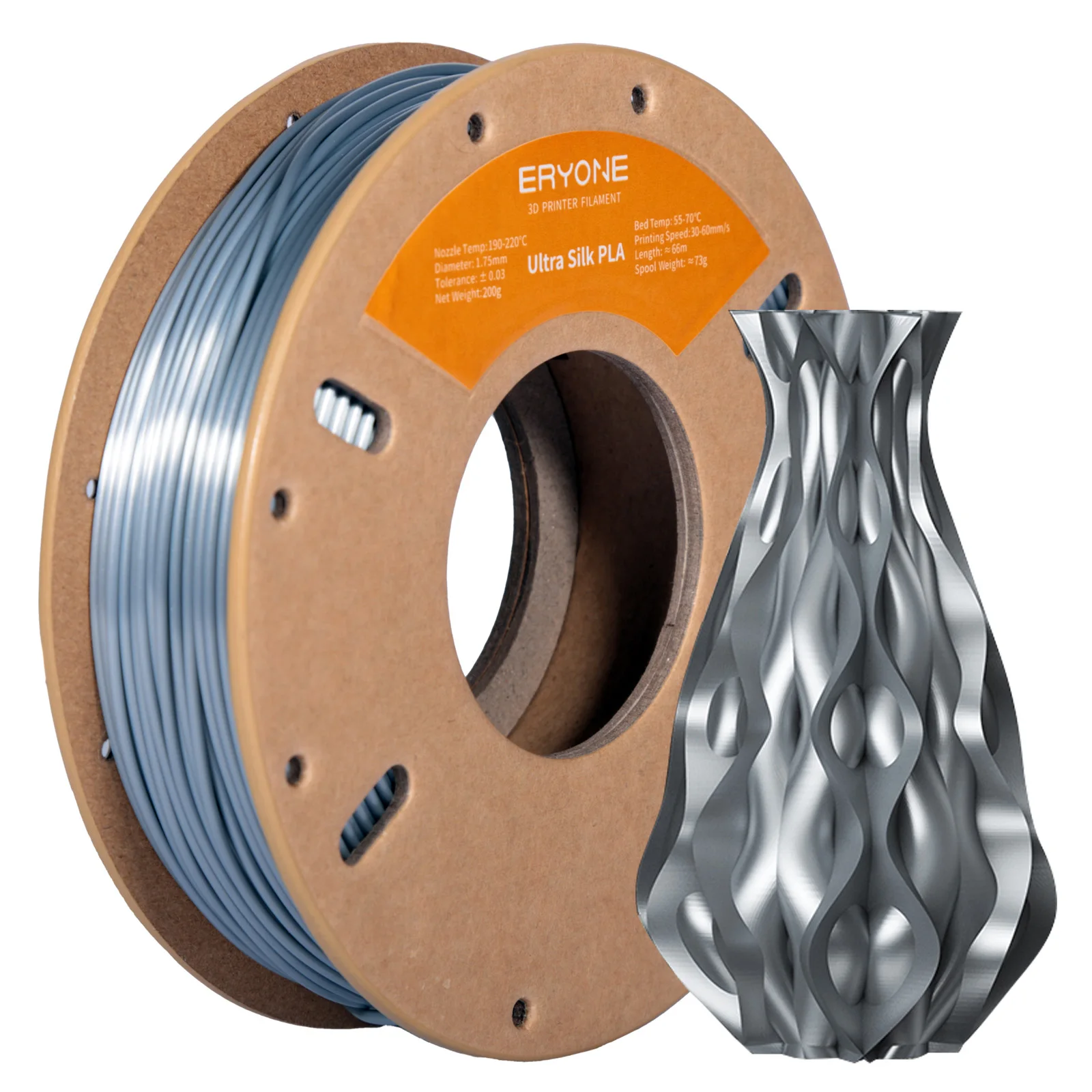 

Eryone 200G Ultra SILK PLA Filament 3D Printing 3D Filament 1.75mm For 3D Printer And 3D Pen,1 Roll Wholesale Fast Shipping