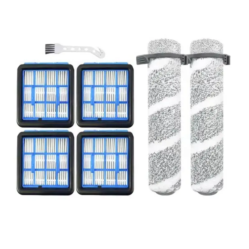 

【FAVORITE】Для Bissell 3930F 3933 V2 39999Z Запасные части для беспроводного пылесоса для влажной и сухой уборки — роликовая щетка и комплект HEPA-фильтров