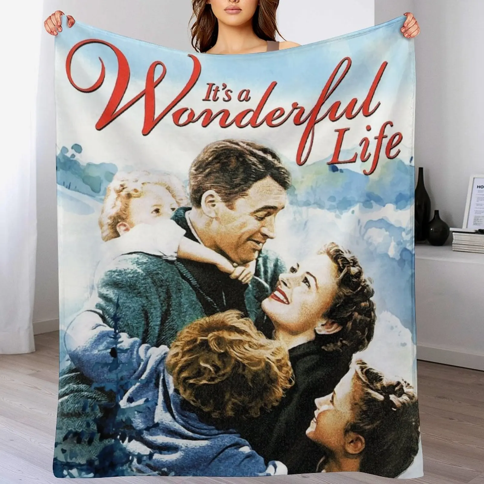 

It's a Wonderful Life scene Throw Blanket Luxury St Hair Soft Plaid Blankets