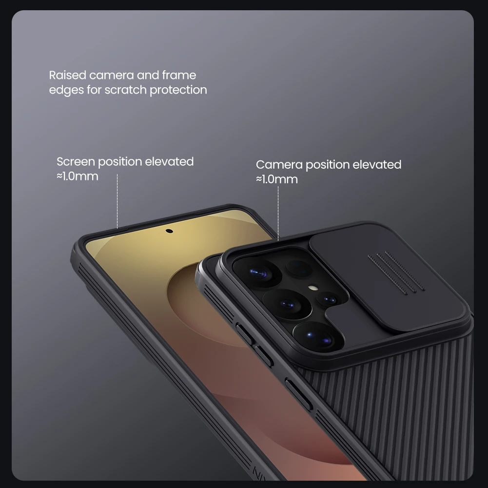 Für Samsung Galaxy S26 Ultra Hülle NILLKIN Fitted Case Camshield Super Frosted Shield Case Objektivschutzabdeckung – Detail 14