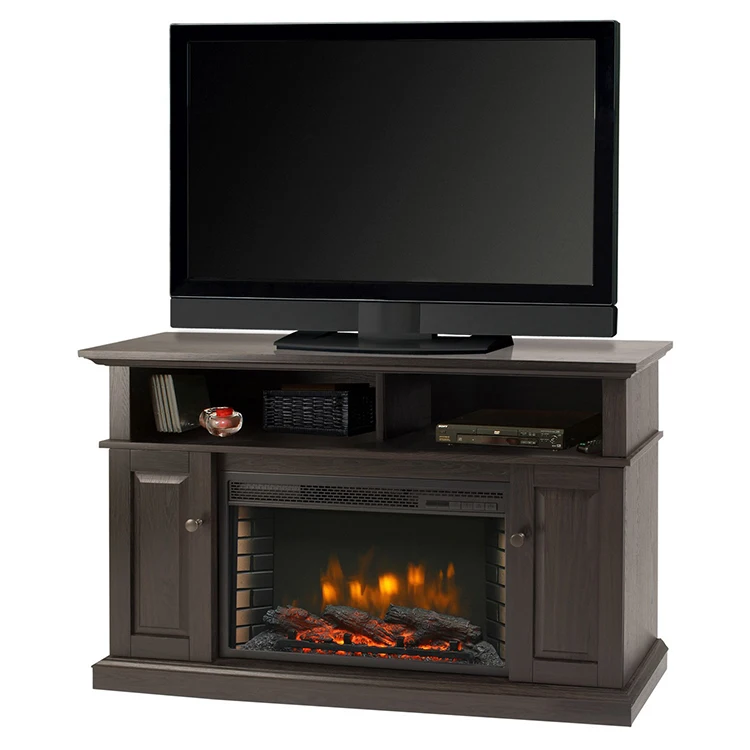 220V Gas Fire Electric Fireplace Mini Desktop Wood Fireplace Decorative