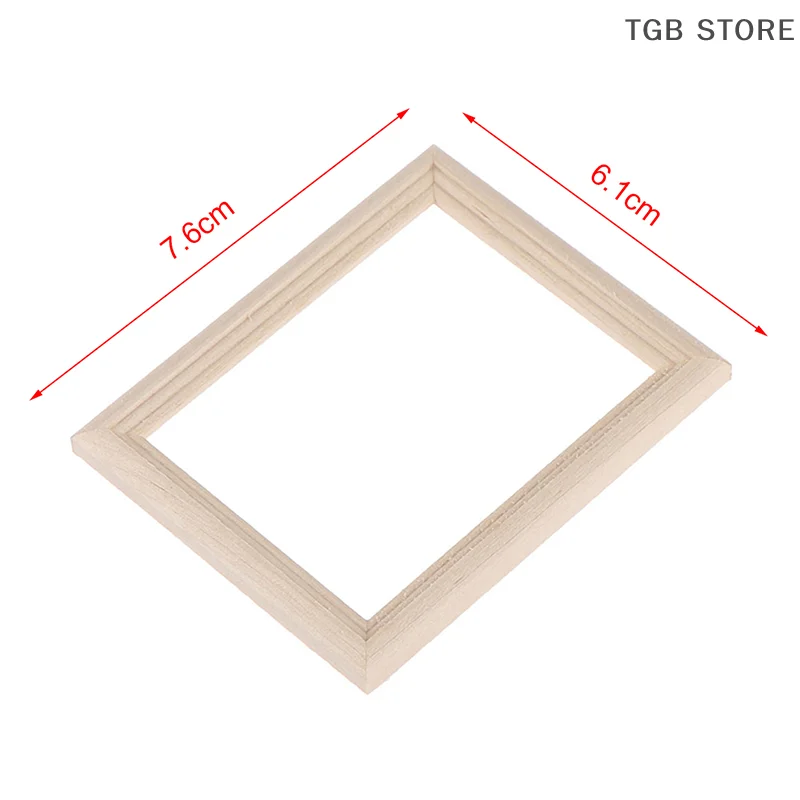 1/12 Casa delle bambole Cornice per foto in legno Modello Giocattoli in miniatura Accessori per mobili