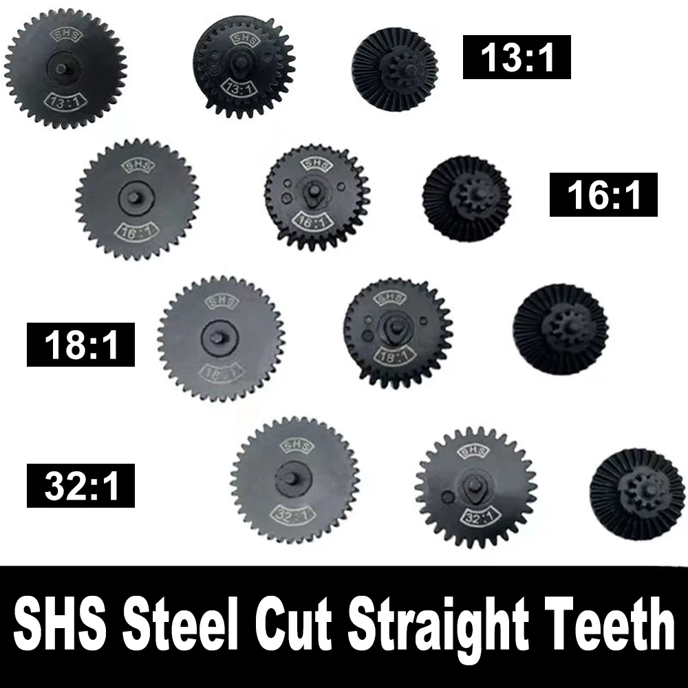 SHS Dual Sector Gear Sets for Version 2&Version 3 9:1/12:1/13:1/16:1/18:1/32:1/100:200/100:300 Gearbox for Airsoft FB/JM Gen.8