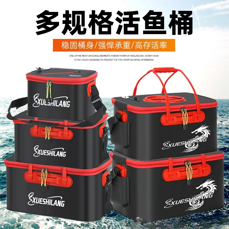 

Fishing bucket eva fish bucket with oxygen integrated molding fish guard bucket eva folding