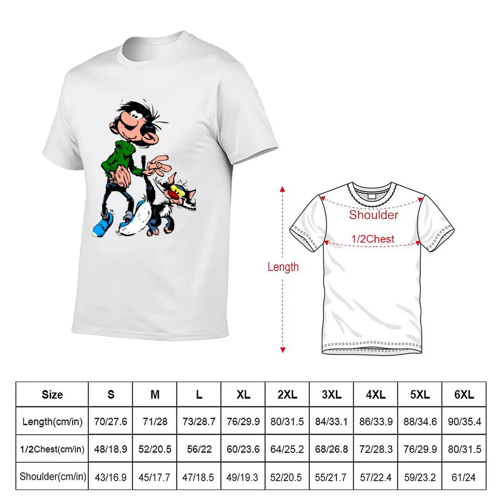 Gaston Goof Walking with Cat T-Shirt vintage clothes summer 2026 mens graphic t-shirts anime