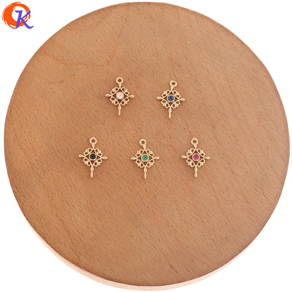 

Cordial Design 100Pcs 10*14MM CZ Earrings Connectors/Jewelry Accessories/Hand Made/DIY Parts/Earring Findings/Jewelry Making