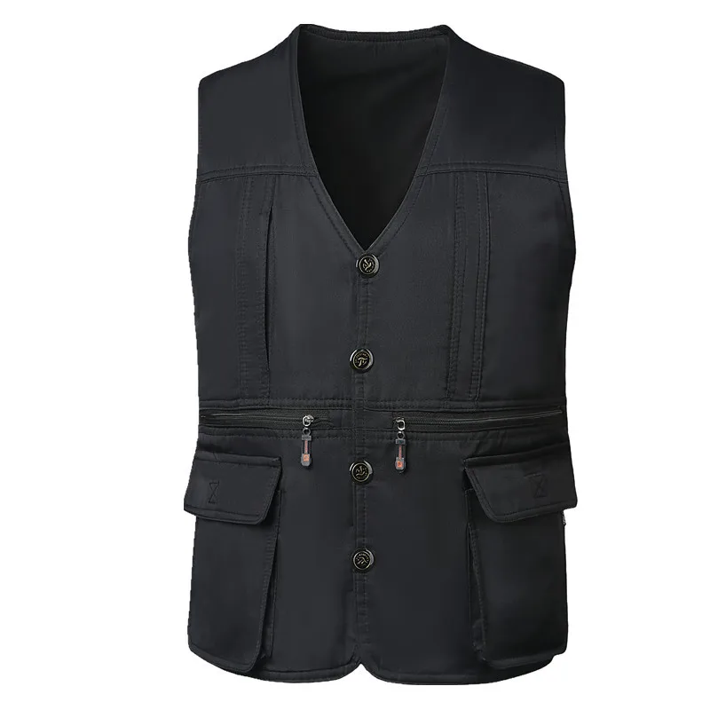 

Мужской осенний жилет 2026 года для активного отдыха, рыбалки и фотосъемки, с множеством карманов