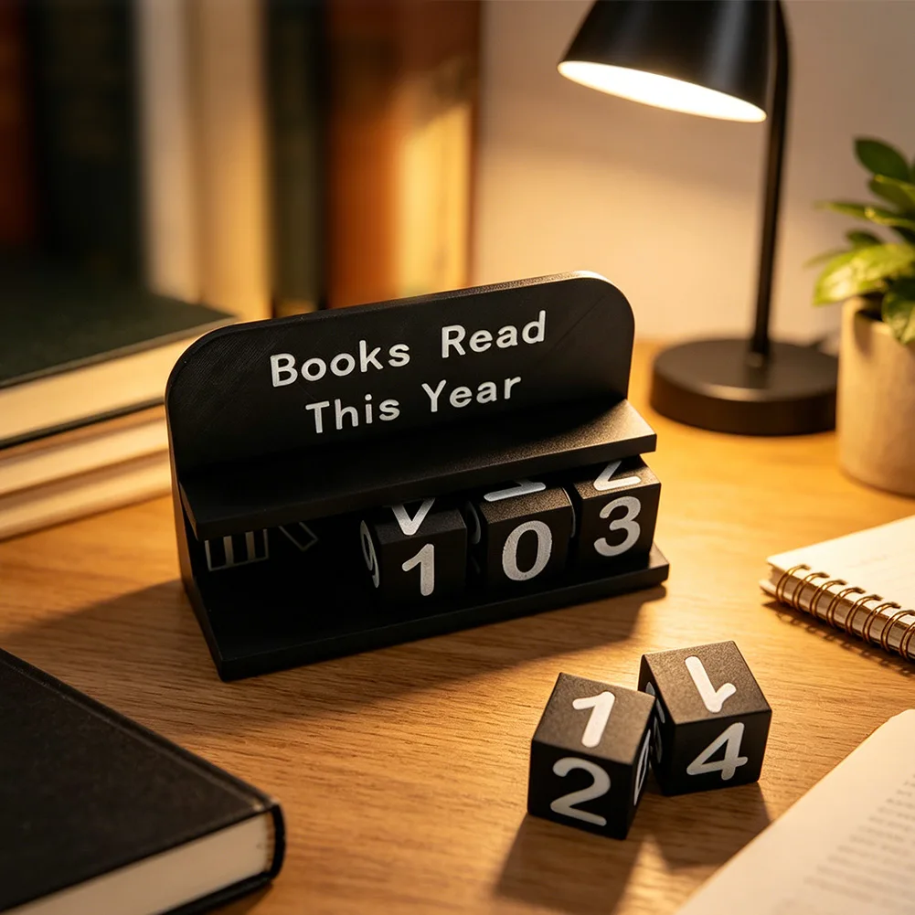 Literary Progress Monitor Book Reading Counter Multi-color Availability Stylish for bookshelf Decor Manual Click Mechanism