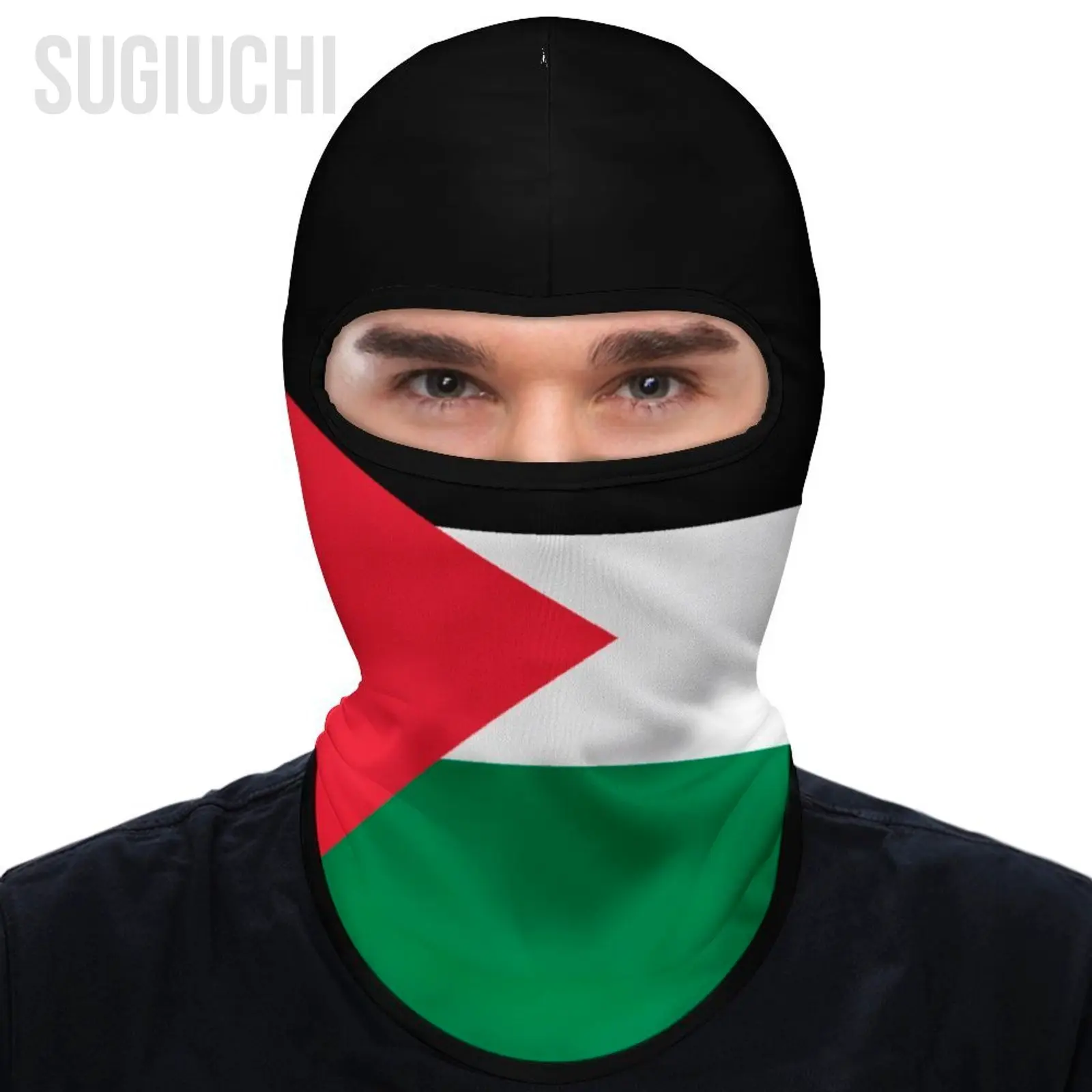 

Palestine Flag Outdoor Cool Sunscreen Motorcycle Face Mask Moto Biker Wind Cap Mask Stopper Windproof Bicycle Cycling Headgear