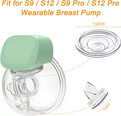 Silicone Duckbill Valve and Silicone Diaphragm, Compatible with S12Pro/S9Pro/S12/S9 Wearable Breastpump Parts Replace - Image 2