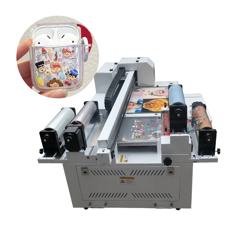 New design 6090 multi-function uv printers for small business crystal stickers printing machine roll-flat all in one printers