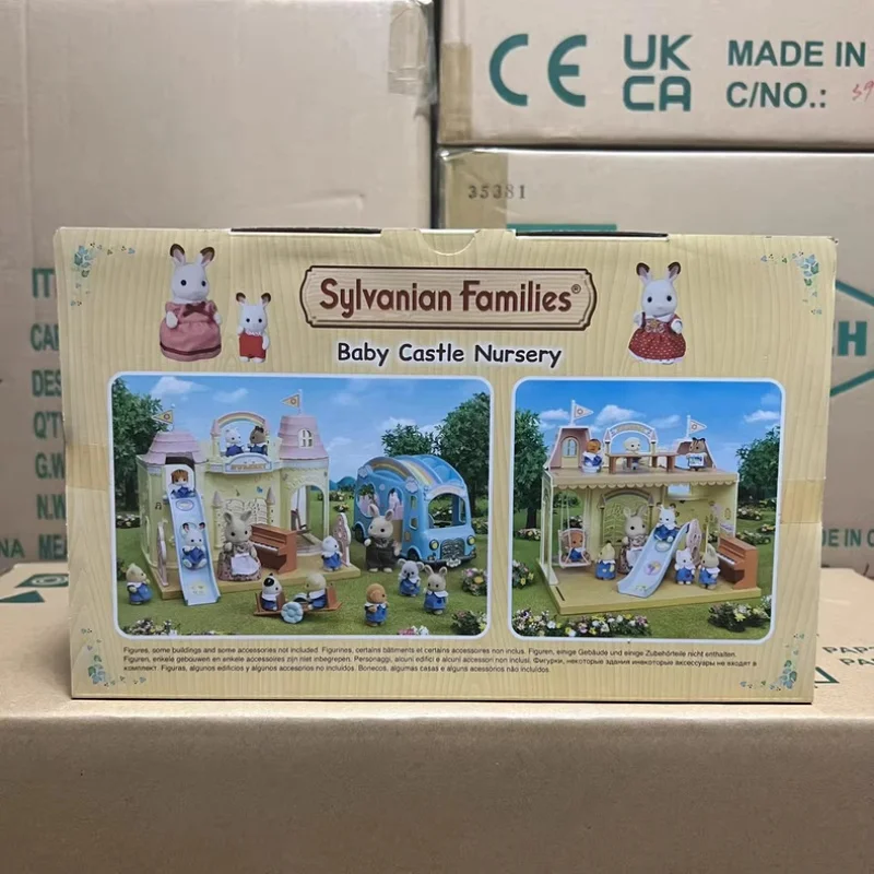 Sylvanian familias casa en miniatura Calico Critters niña niños juguetes niña figuras de Anime muñeca bebé Castillo juguetes para guardería para niños