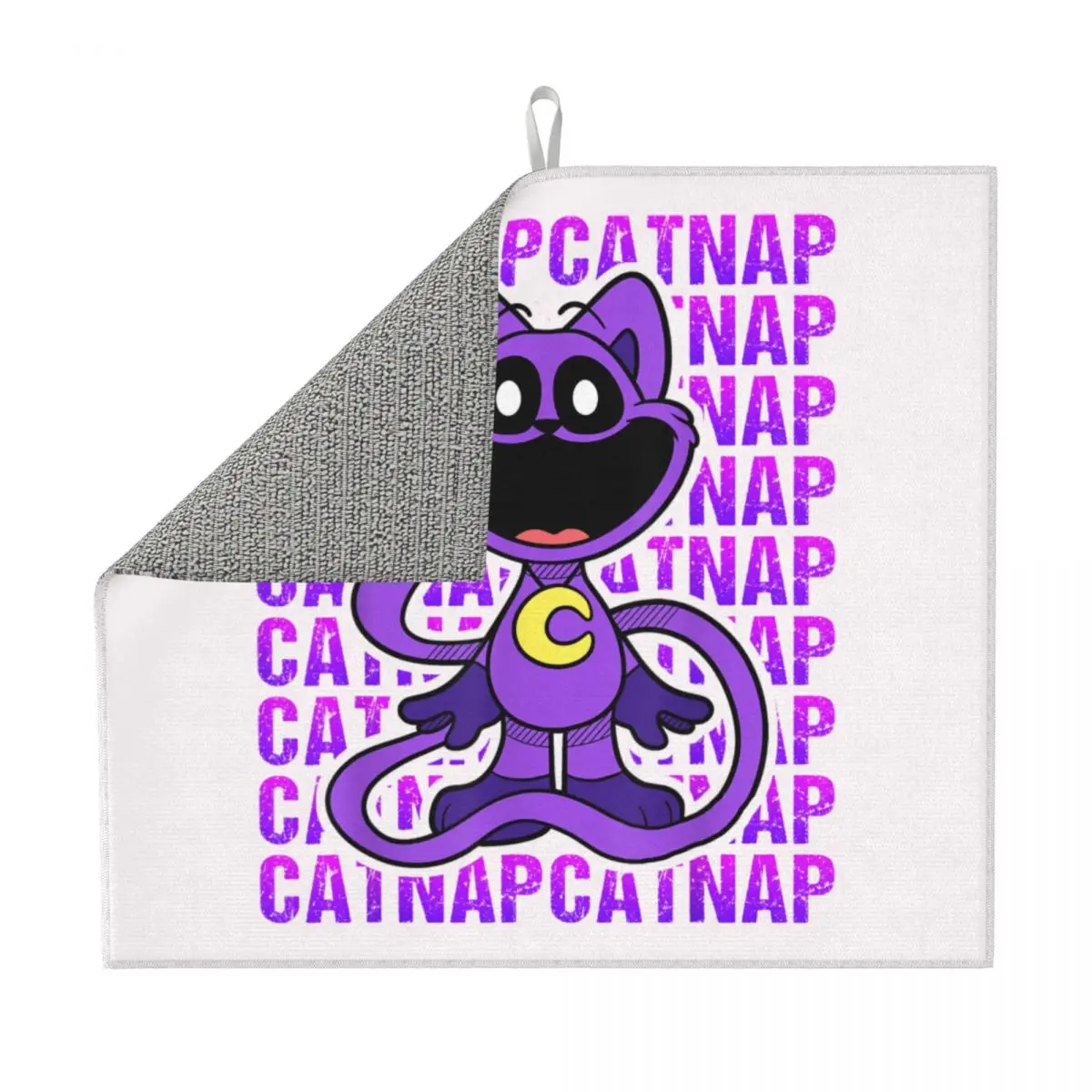 

Custom Quick Dry Smiling Critters Catnap Dogday Cute Dish Drying Pads Microfiber Scarry Game Drainer Mats for Kitchen Countertop