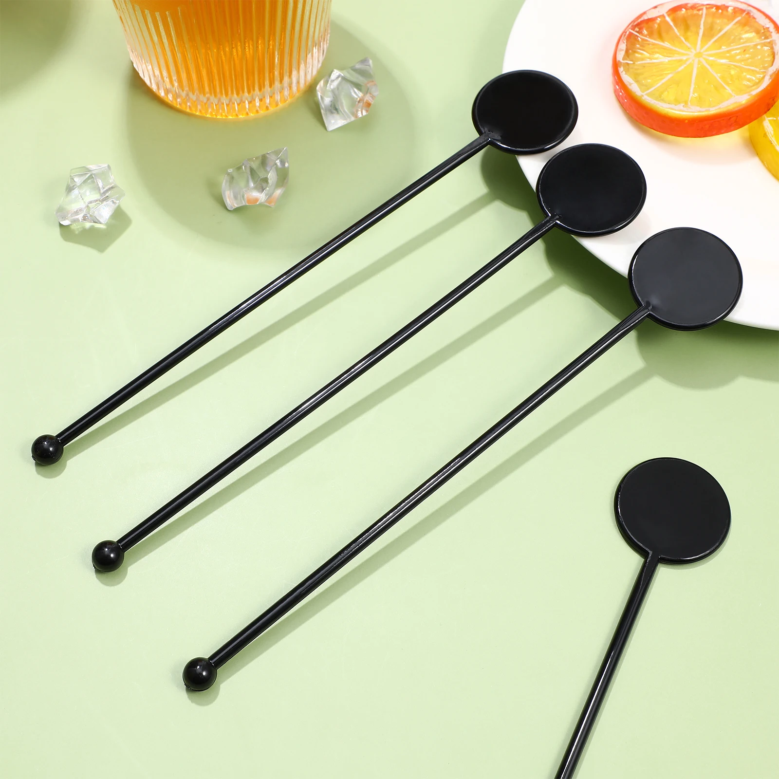 

100 pcs Cocktail Stirrers Plastic Reusable Beverage Swizzle Sticks for Wine Coffee Juice Mixer Tools Bar Party Restaurant