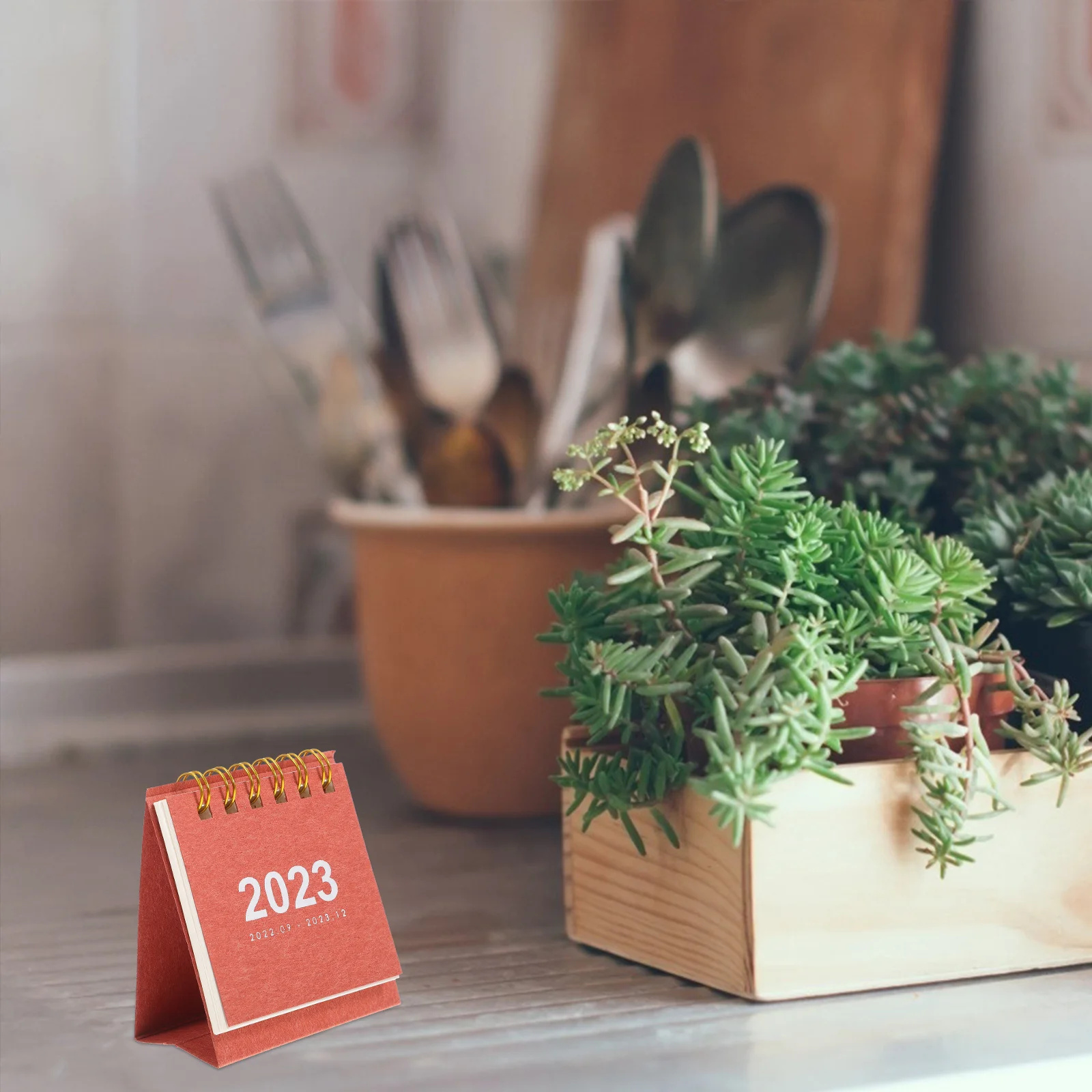 1pc 2023 Mini Calendar Small Paper Desktop Calendar For Office Home Decor Functional Table Planner Organizer Simple Standing
