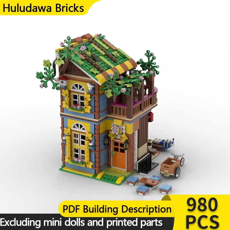 Street View Model MOC Building Bricks Beekeeper's Shop Treehouse Modular Technology Gifts Holiday Assemble Children Toys Suit