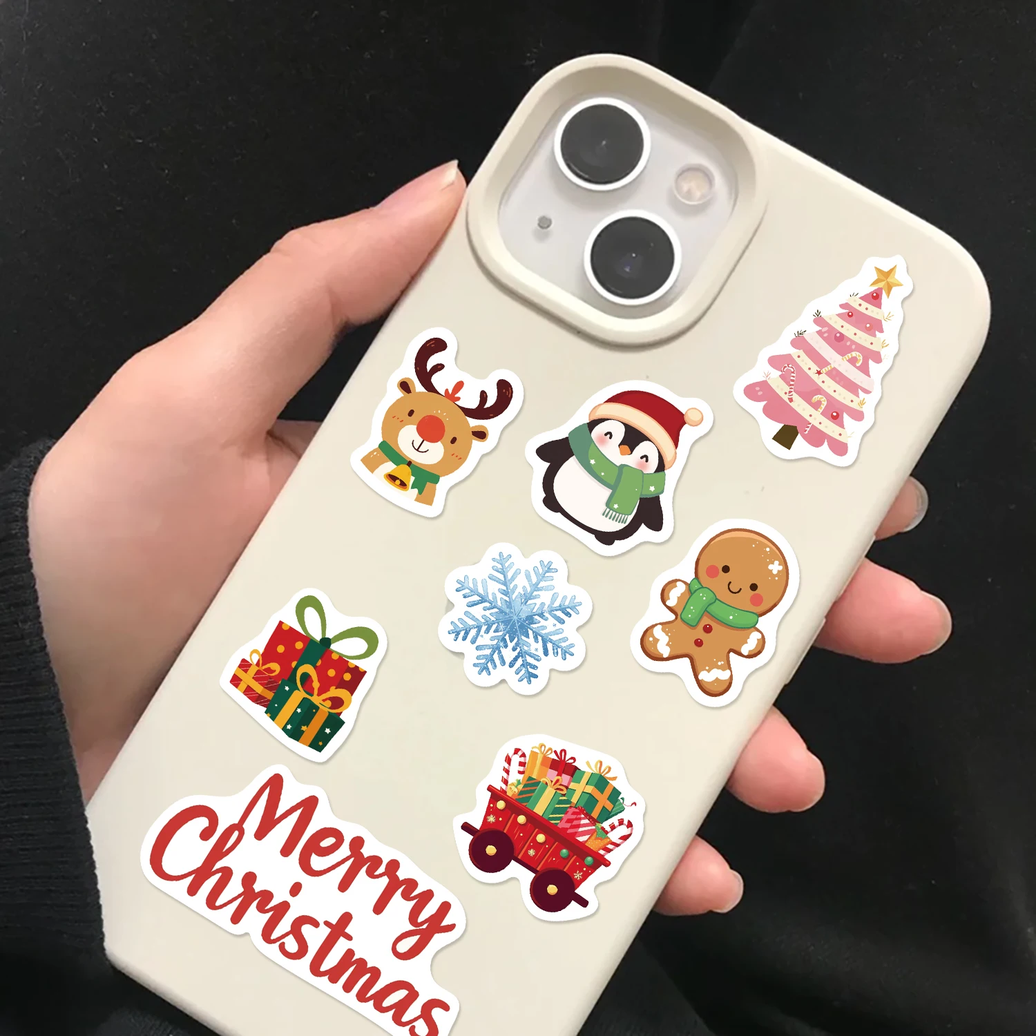 8/16/24 pezzi adesivi puzzle natalizi Crea il tuo Babbo Natale Fai da te Giochi per creare una faccia Decorazione per feste per bambini Giocattolo