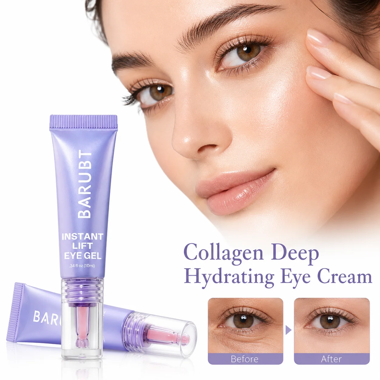 Chestnut Seed Extract Eye Cream Hydrating Firming Under Eye Care for Puffiness Dark Circles Eye Bags and Loose Dry Skin
