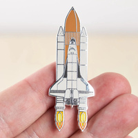 New Space Shuttle Enamel Pin Exquisite High Quality Science Lapel Brooch Badge Collection for Astronaut Aerospace Gift