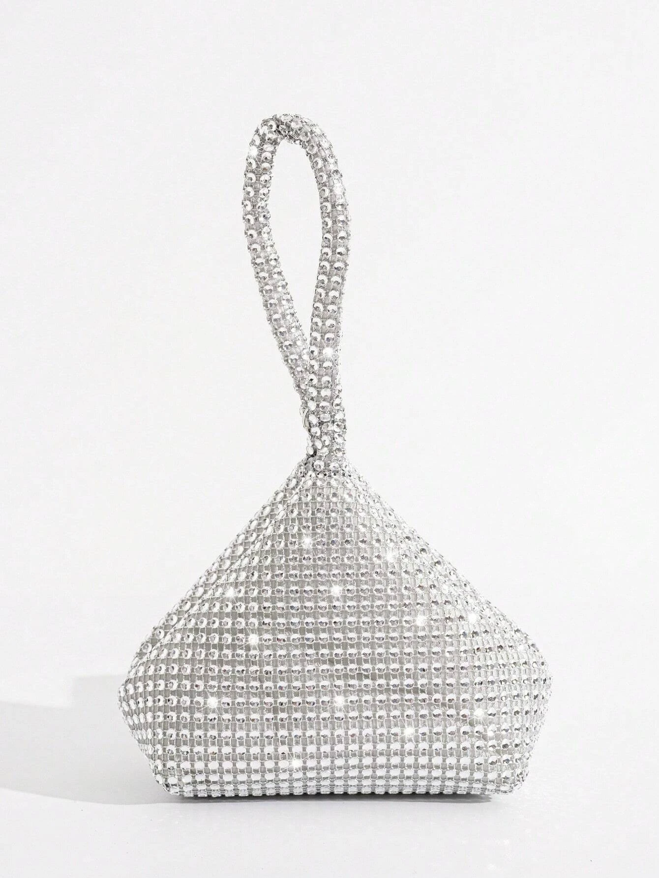 Glitter Bling Sequin Luxury Shiny Mini Novelty Bag Rhinestone Decor Glamorous Evening Bag For Wedding Prom & Party Events Hasp