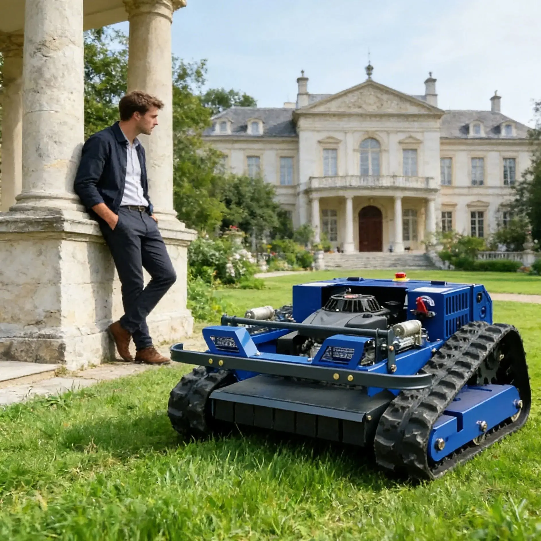 Customized Industrial Remote Control Crawler Lawn Mower, Your New Choice for Efficient Lawn Maintenance