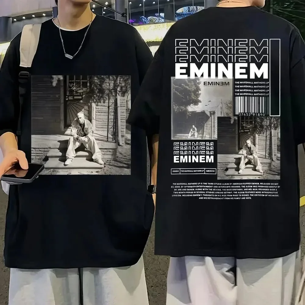 Rapper Eminem Music Album T Shirt WurId Tour Gift for Fan T-shirt Men Women Cotton Short Sleeve Cotton Tshirt Tee Clothes Tops