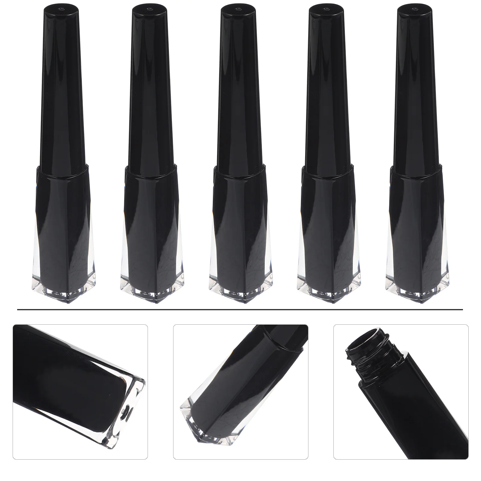 

5Pcs Eyelash Growth Liquid Tubes Refillable Empty Mascara Bottles Mini Compact Makeup Containers Easy Transfer Leak Proof