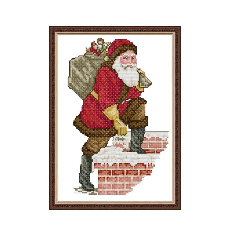 Santa Claus 9 Cross Stitch Kit, print canvas, 14ct 11ct, embroidery, DIY, handmade