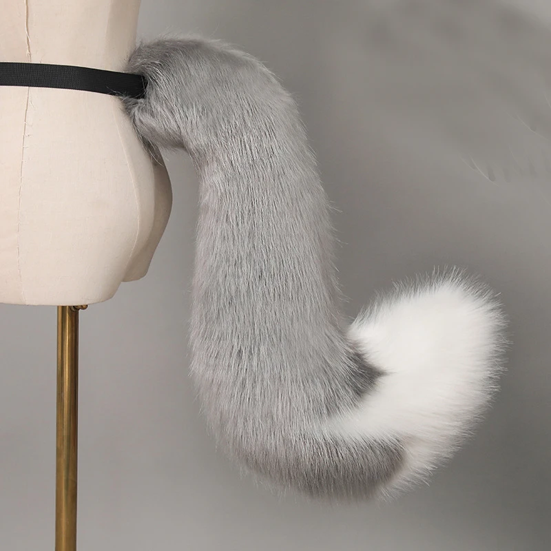 

Adjustable Belt Fox Tail Kawaii Wolf Tail Accessories Party 70cm Furry Tail Cosplay Prop Women Girl Faux Fur Tail Halloween