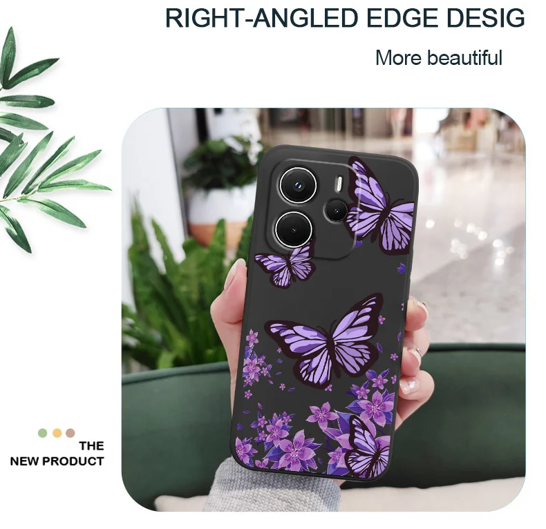 Verträumte Schmetterling Handyhülle für Xiaomi Redmi Note 14 13 12 12S 11 11S 10 10S Pro Plus 15 15C 14C 4G 5G Silikonhülle – Detail 5