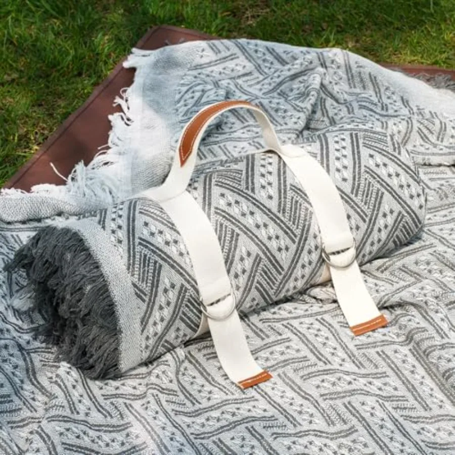 

2 in 1 Extra Large 80 x 80 Waterproof Outdoor Beach Blanket for Picnic Camping Mountaineering Car Travel Backpacking and Trip S