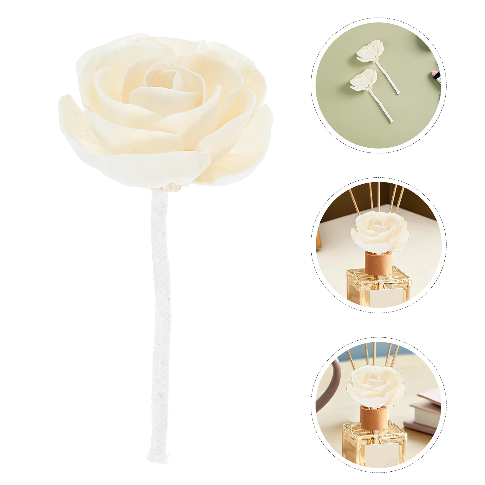 

4pcs Aroma Diffusing Stick With Artificial flower, Cotton Rope Wick Aromatherapy Flower Diffuser Stick For Essential Oils